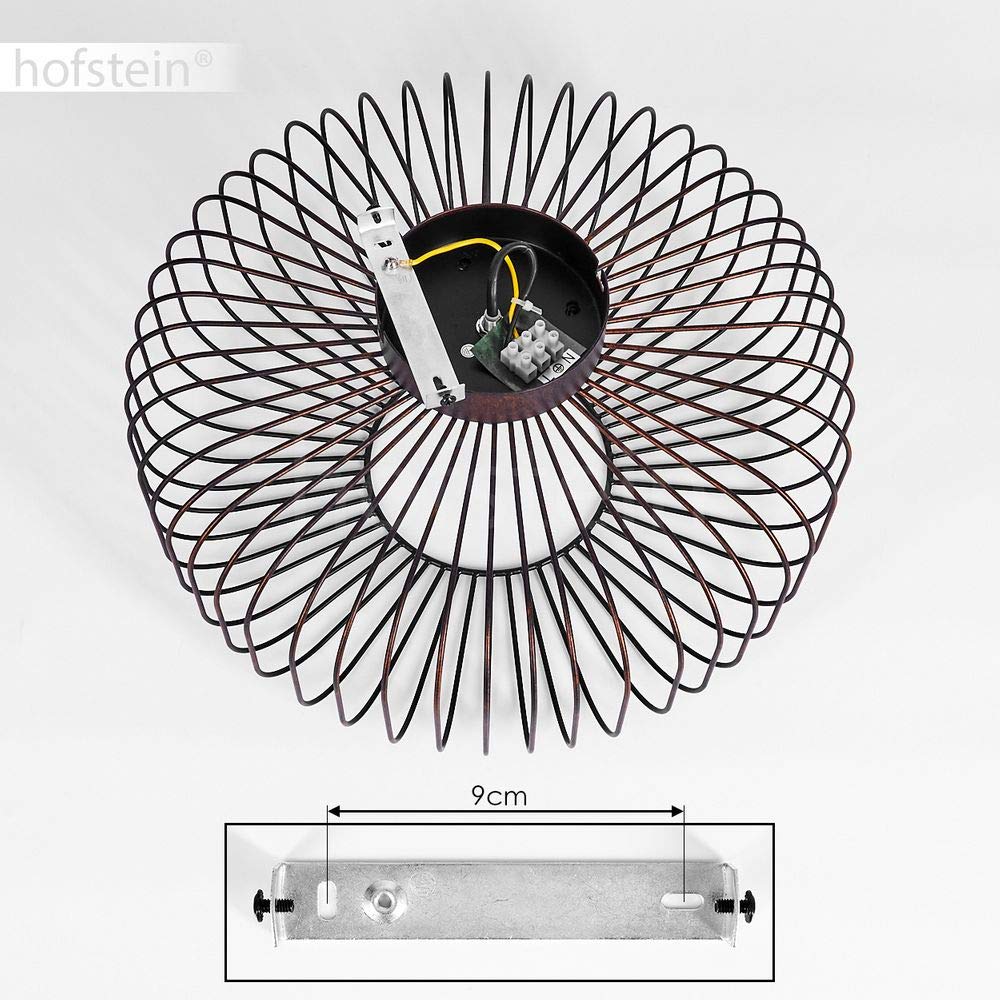 Wemude Ceiling Light, Metal Ceiling Light In Black/Copper, 1 Bulb - View #6