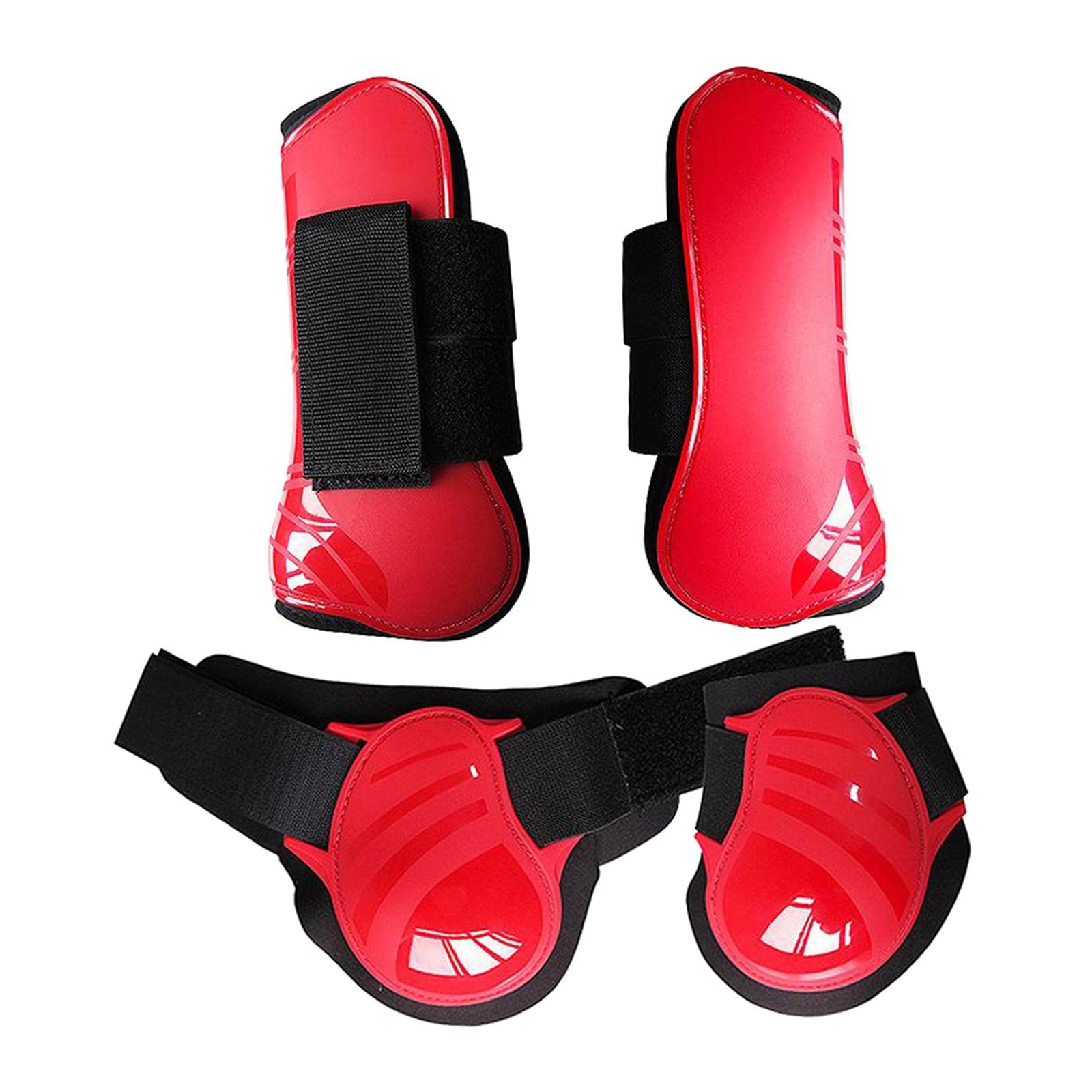 predolo Juego de 4 Protectores para Patas de Caballo, Protectores de Menudillo Y Tendones Delanteros para Caballos, Absorbentes de Impactos Y Transpirables