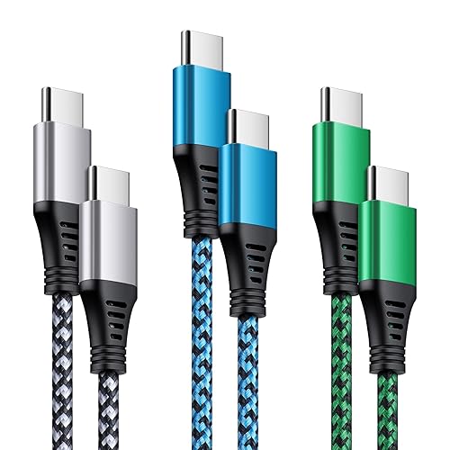 Miniatura 1 de Cable USB C a C tipo C, cable de carga rápida PD 3 unidades CarPlay para MacBook Air iPad Pro 2025, iPad Air 4ª generación, Samsung Galaxy S25 Edge