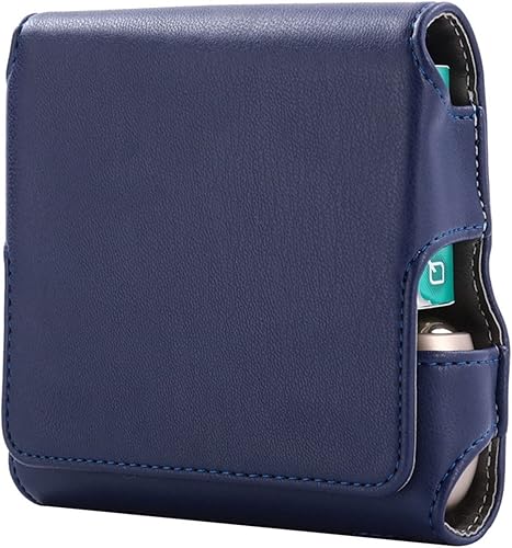 Miniatura 3 de EPMANN Book Cover Protective Cover Bag Cover Wallet Leather Case Blue Fit for IQOS 303 Duo DVD Storage case