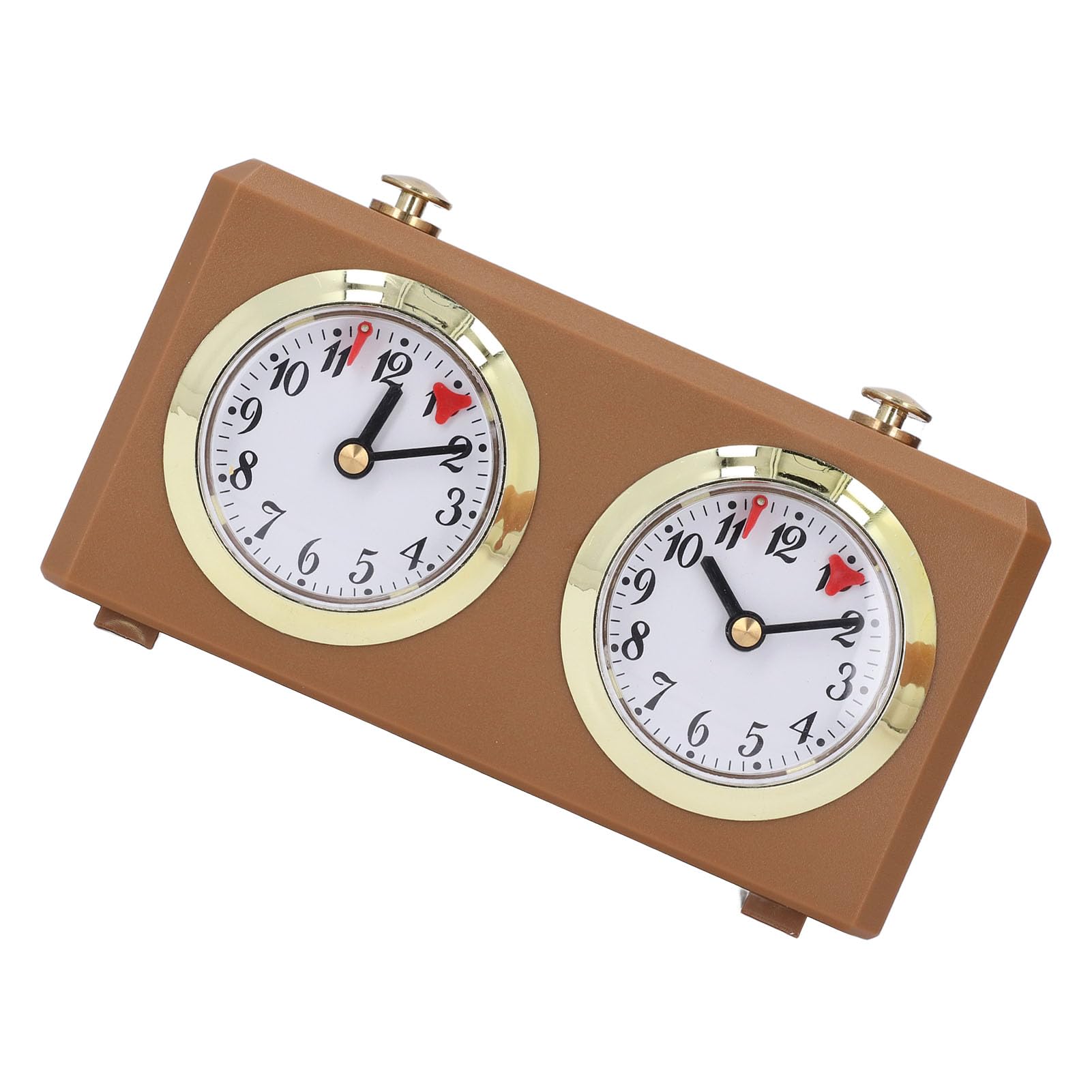Reloj de Ajedrez Mecánico, No Requiere Batería Reloj de Ajedrez Digital Portátil Vintage para Partidos de Ajedrez, Mejore Sus Habilidades de Ajedrez en Cada Juego con (Broncearse)
