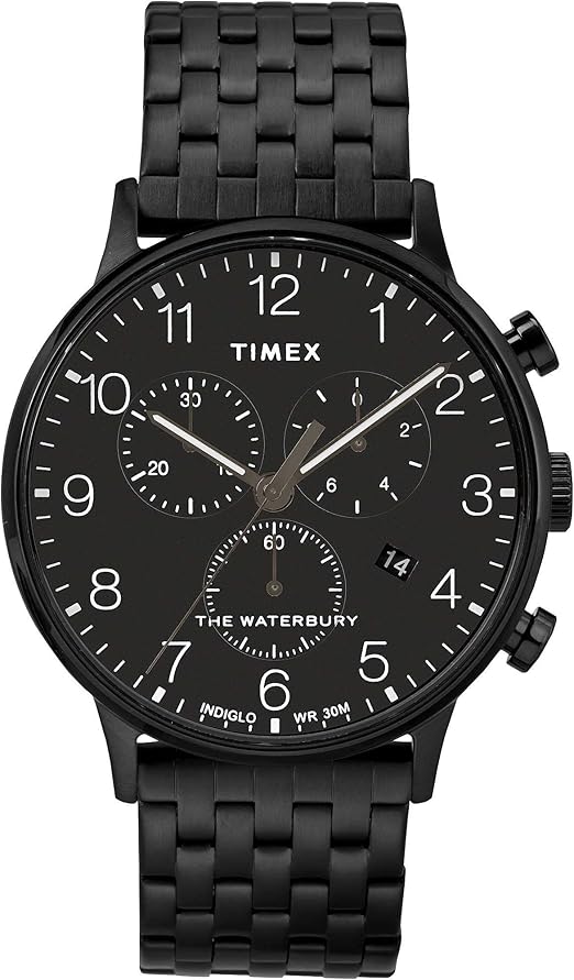 timex weekender chrono black