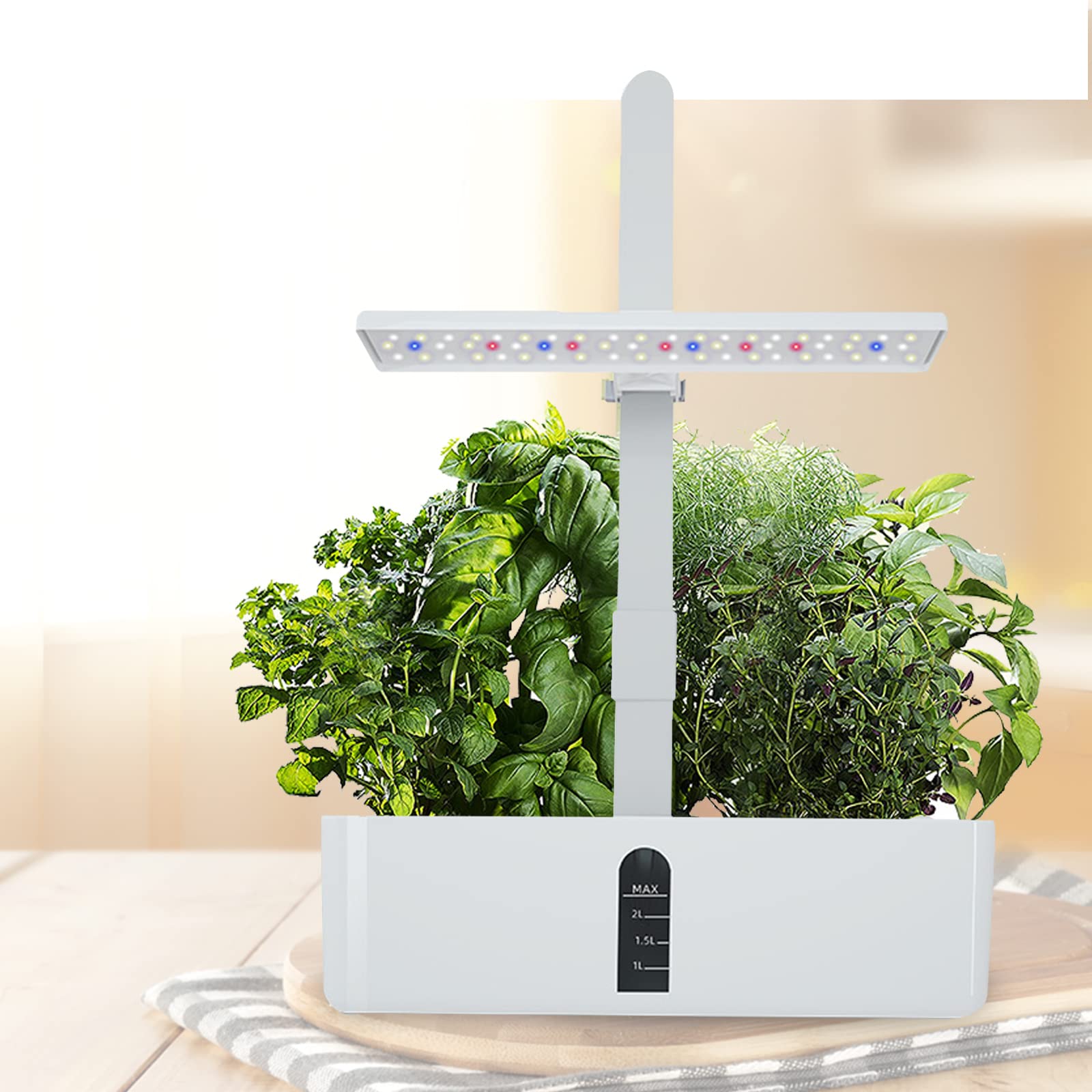 Orto da Interno Vaso Intelligente - Orto da Interno Bio con Timer Automatico, Fioriera da Giardino per Germinazione, Altezza Regolabile, 9 baccelli
