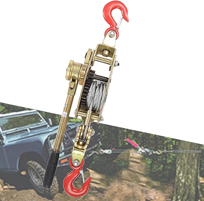 2/3/4 Ton ComeAlong Cable Puller Hand Winch With Double Hook