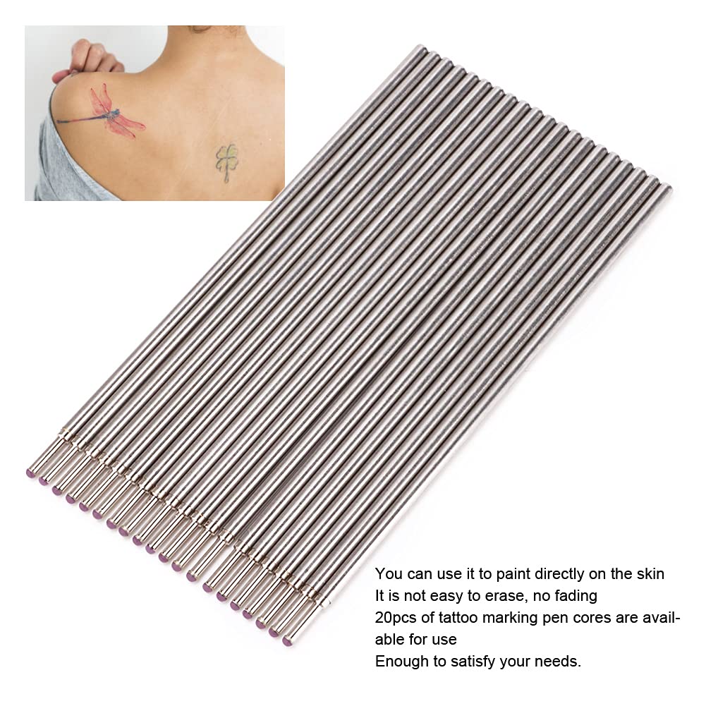 20pcs / Box Tattoo Skin Marker Pen S Microblading Marking Pen Refill Accessory Ple You May Use It to Color Without Delay on the Pores (Purple) - Image 3