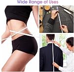 Retractable Mini Tape Measure, Auto-Retract, Premium Leather Tape Measure, Dual-Sided Ruler, Ideal for Fabric Cutting, Body Measurements, and Handicrafts (Purple Flowers)