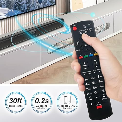 Miniatura 4 de Beyution N2QAYB000779 Reemplazo de control remoto para Panasonic Viera LCD HDTV TV TC-L60E55 TC-60LE554 TC-55LE54 TC-L42E50 TCL60E55 TC60LE554