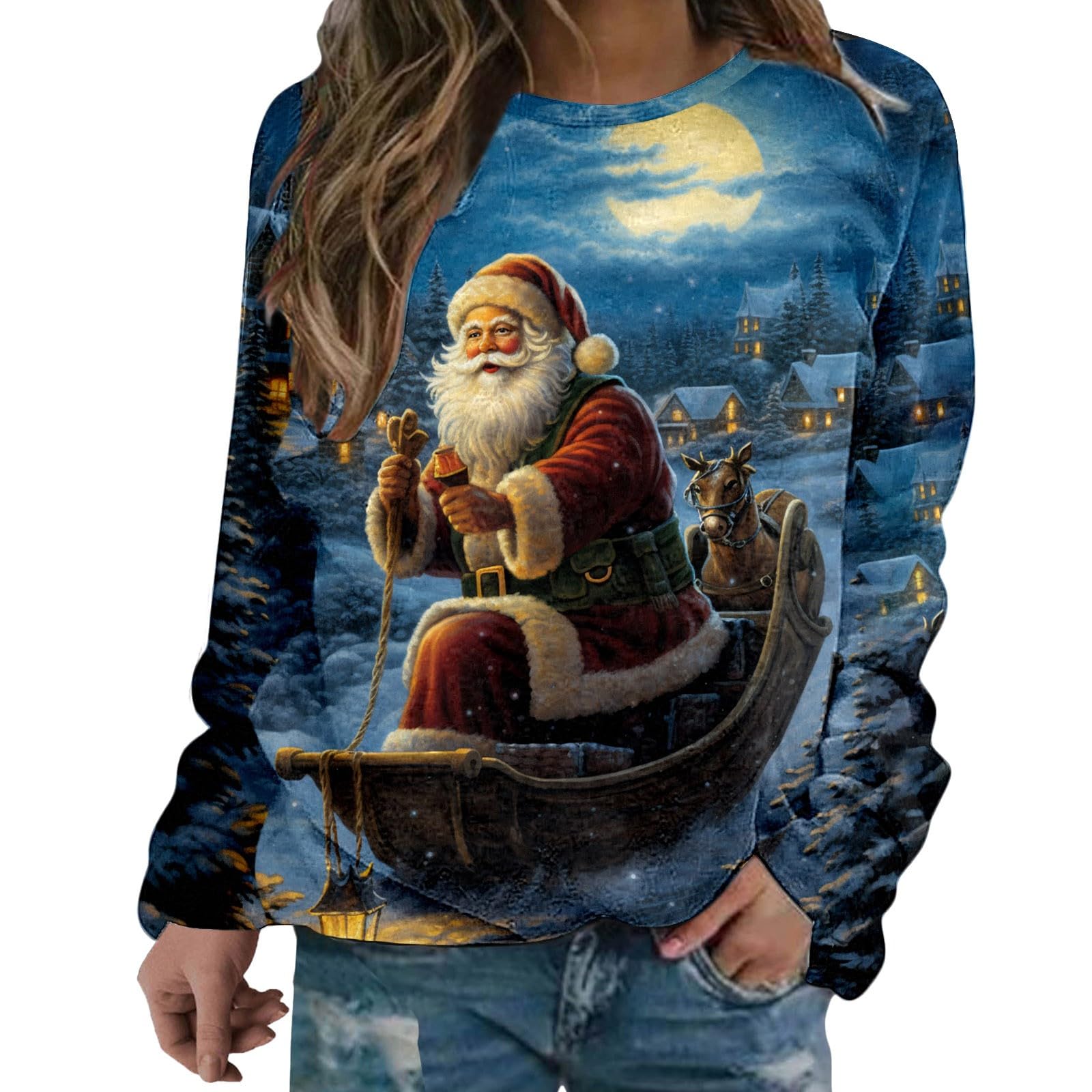 Sweatshirt femme pull idée cadeau de Noël chemise décontractée m