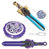 Battling Toys 2PCS&comma; Battle Set with Spinning Top & Sword Launcher for Kids Boys Girls Age 5&plus;&comma; Dream World Magic Dragon & Gold Warrior Phoenix