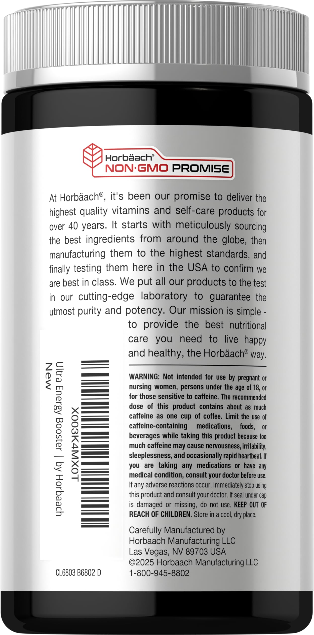 Horbäach Energy Supplement | 120 Capsules — Amazon image 3