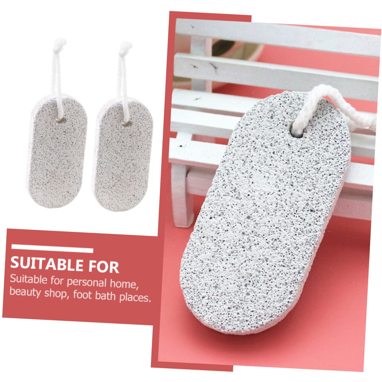 Piedra Volcánica para Pies 20 Piezas, Exfoliante de Pedicura