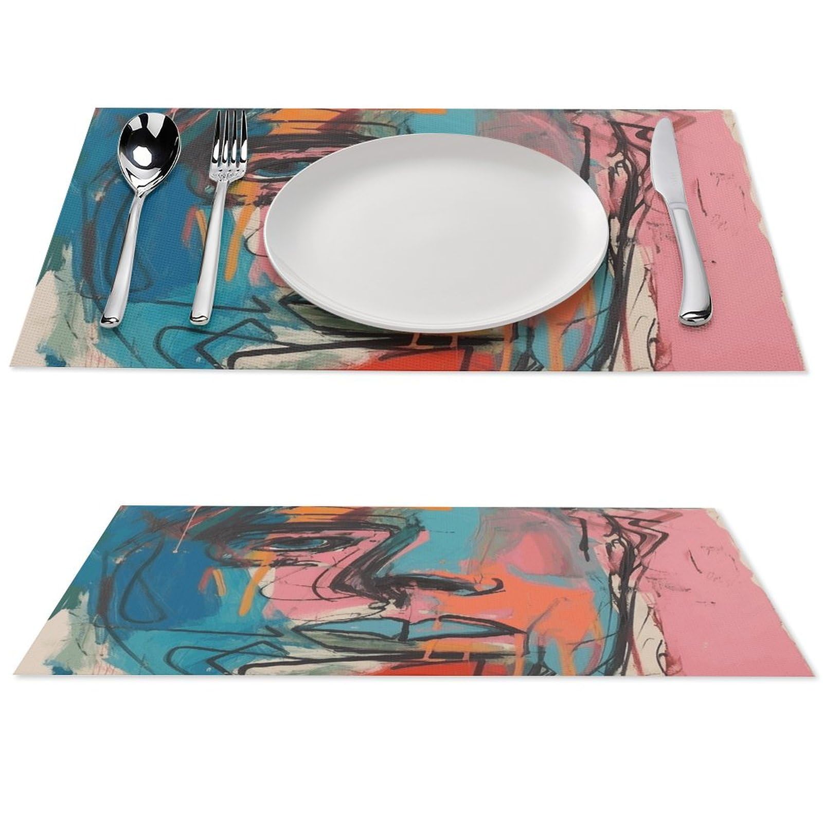 Set de table antidérapant lot de 6 lavable contre taches et chaleur