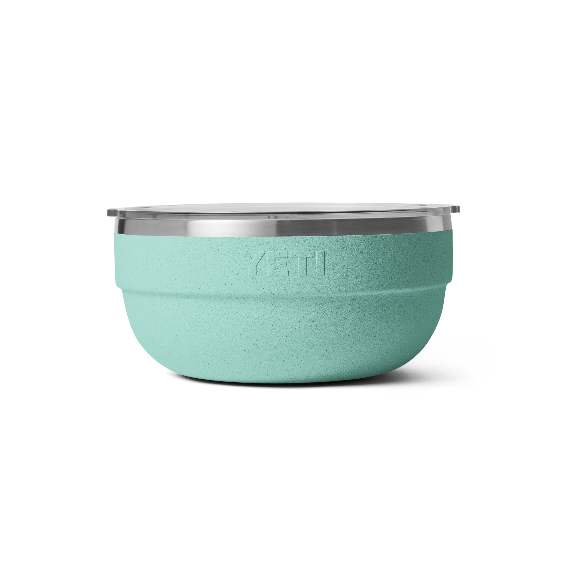 YETI Rambler Bowls, Vacuum Insulated, Stackable and Nestable Stainless Steel Bowl with Lid, 4.5 Quart, Sea Stone