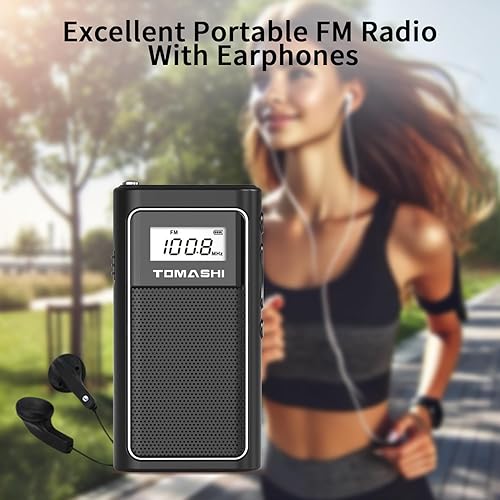 Miniatura 4 de Minúscula radio FM portátil con carga USB, radio de bolsillo con reproducción micro SD y batería de litio recargable incorporada, compacta y ligera