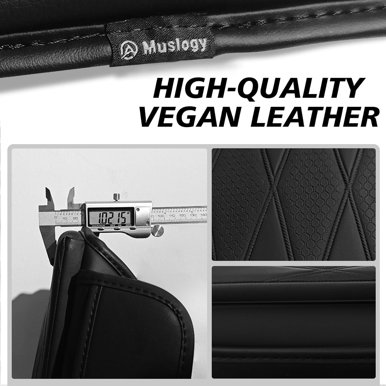 Muslogy Center Console Armrest Cover Fit for Jeep Wrangler JL 2018-2026 & Gladiator JT 2020-2026 Accessories, Comfort Armrest Pad Console Lid Cushion Vegan Leather 1-Inch Extra Thick