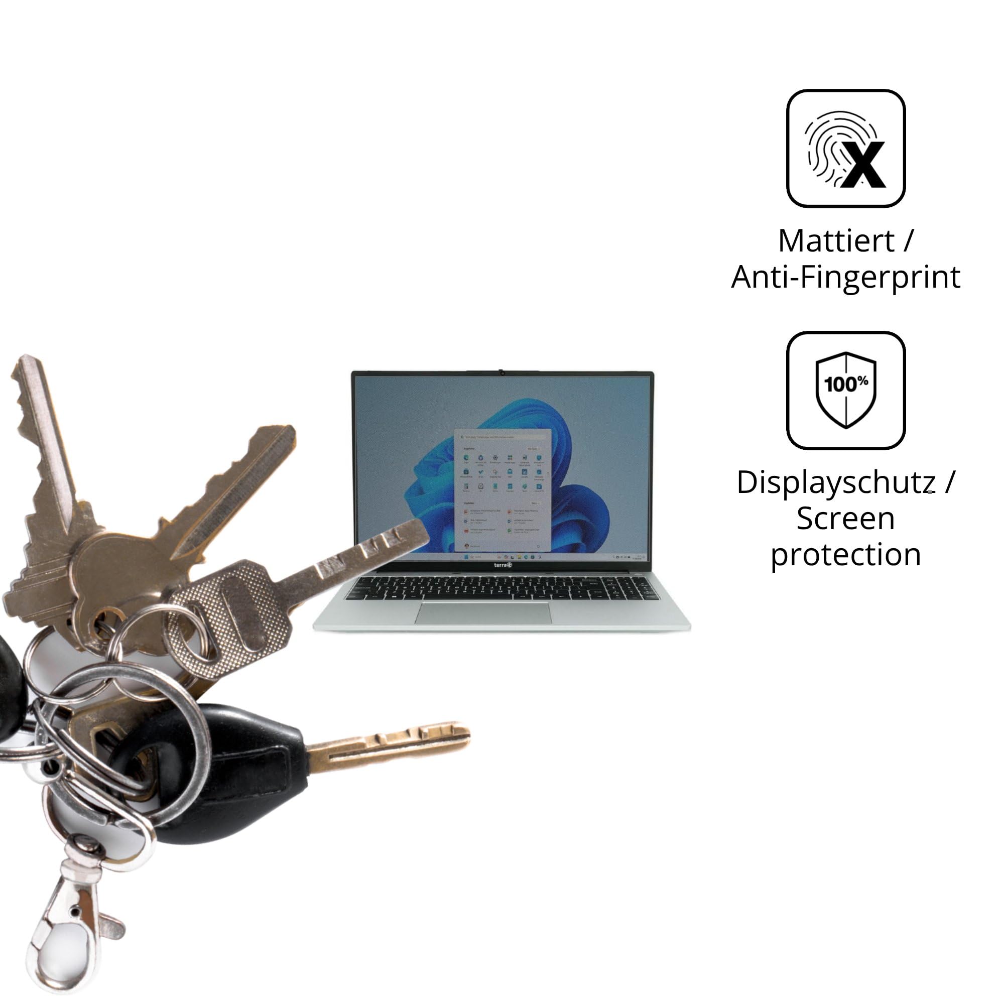 dipos Protector de Pantalla Antiespía para Wortmann Terra Mobile 1610R | Película protectora mate, filtro de privacidad 4 vías, ajuste perfecto, antiarañazos, sin burbujas, autoadhesivo