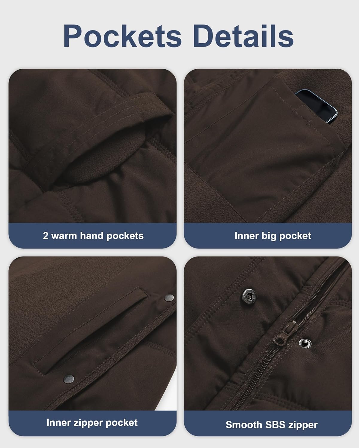 CREATMO US Women's Plus Size Puffer Jacket Waterproof Winter Coats Fleece Lined Detachable Fur Hood Available in 1X To 5X
