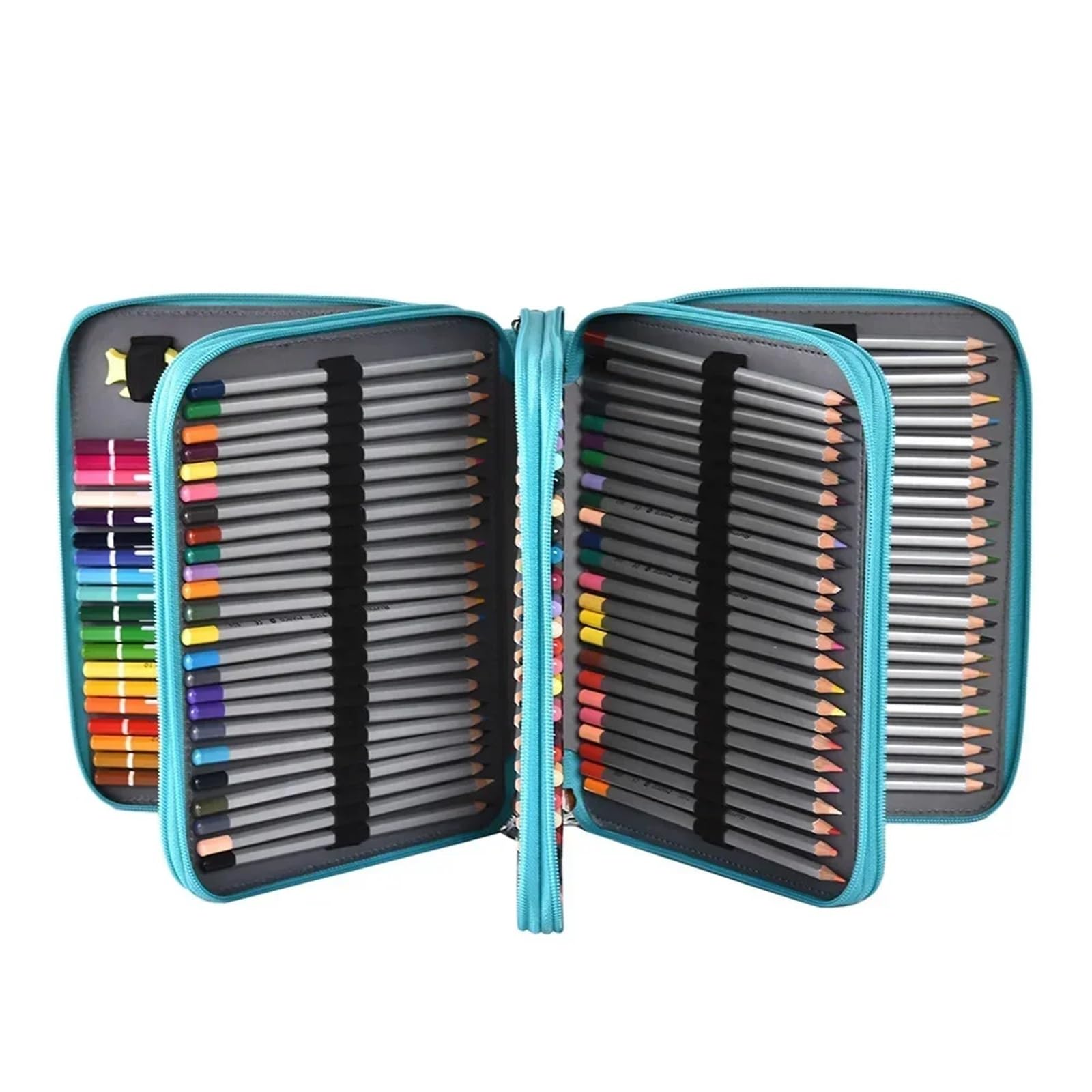 Trousse Feutre Sac de Papeterie en PU, étui Rangement Grande capacité