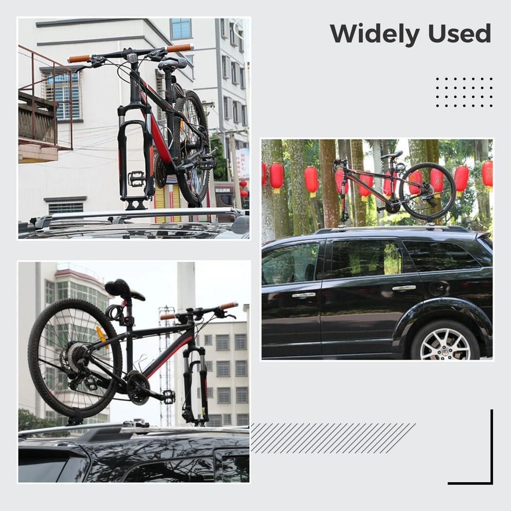 Roof Mount Securely, Quick-Release, Durable Aluminum Alloy, Universal Size, for Bike Transportation Storage, Bicycle Clamp, Bike Carrier for Truck, Truck Bed Bike Rack
