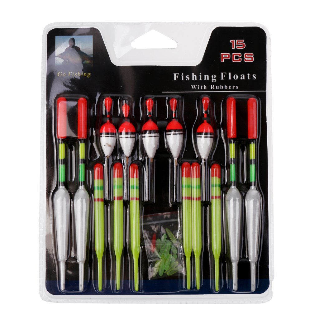 Ensemble De 5 Flotteurs De Pêche Et 15 Plombs De Pêche, Ensembles De