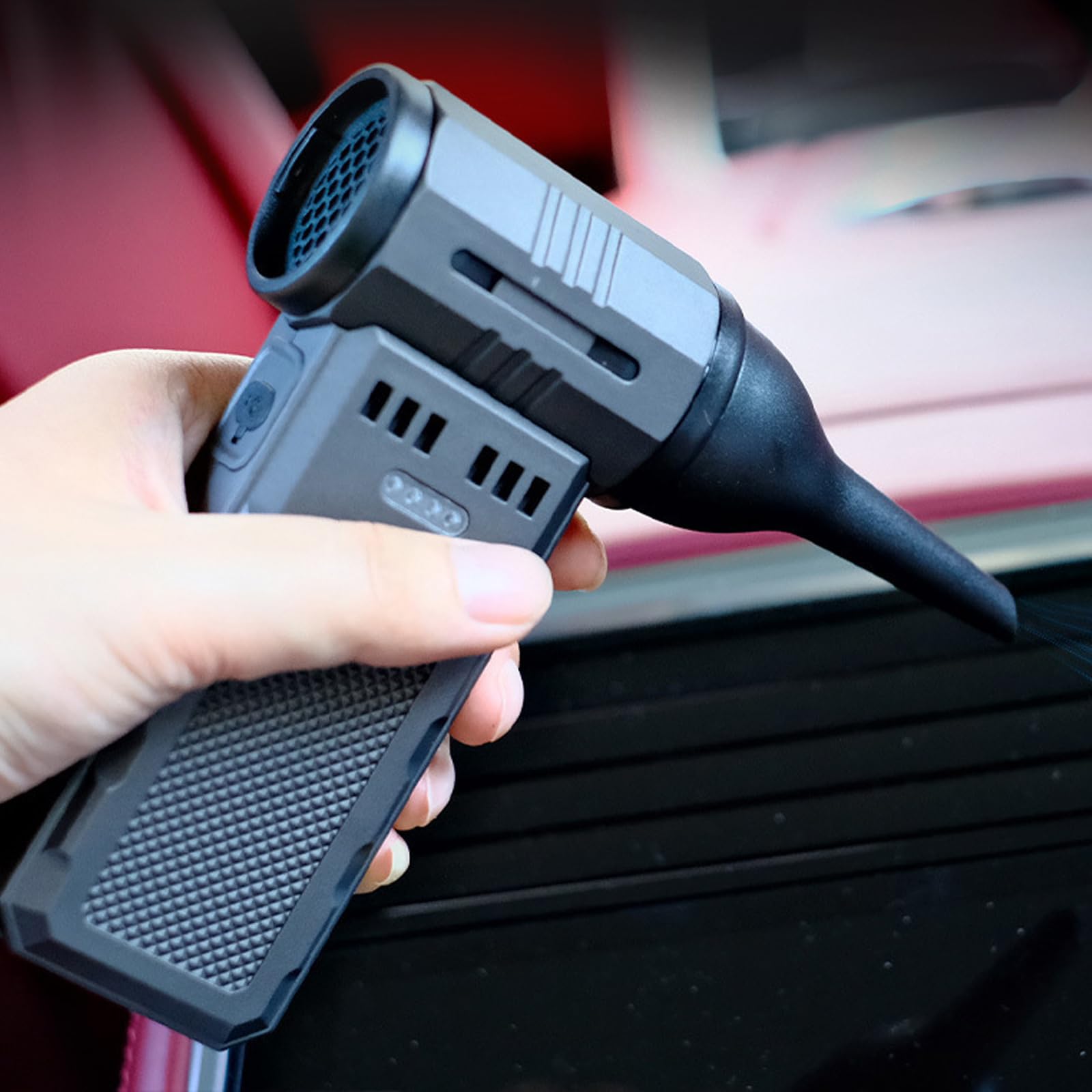 Lucidatrice elettrica Portatile Rapida da 45 m/s con modificabile a Pressione d ' 300G e Luce a LED per Computer Pulizia Auto Ventilatore potenziatore Portatile Lucidatrice con Motore