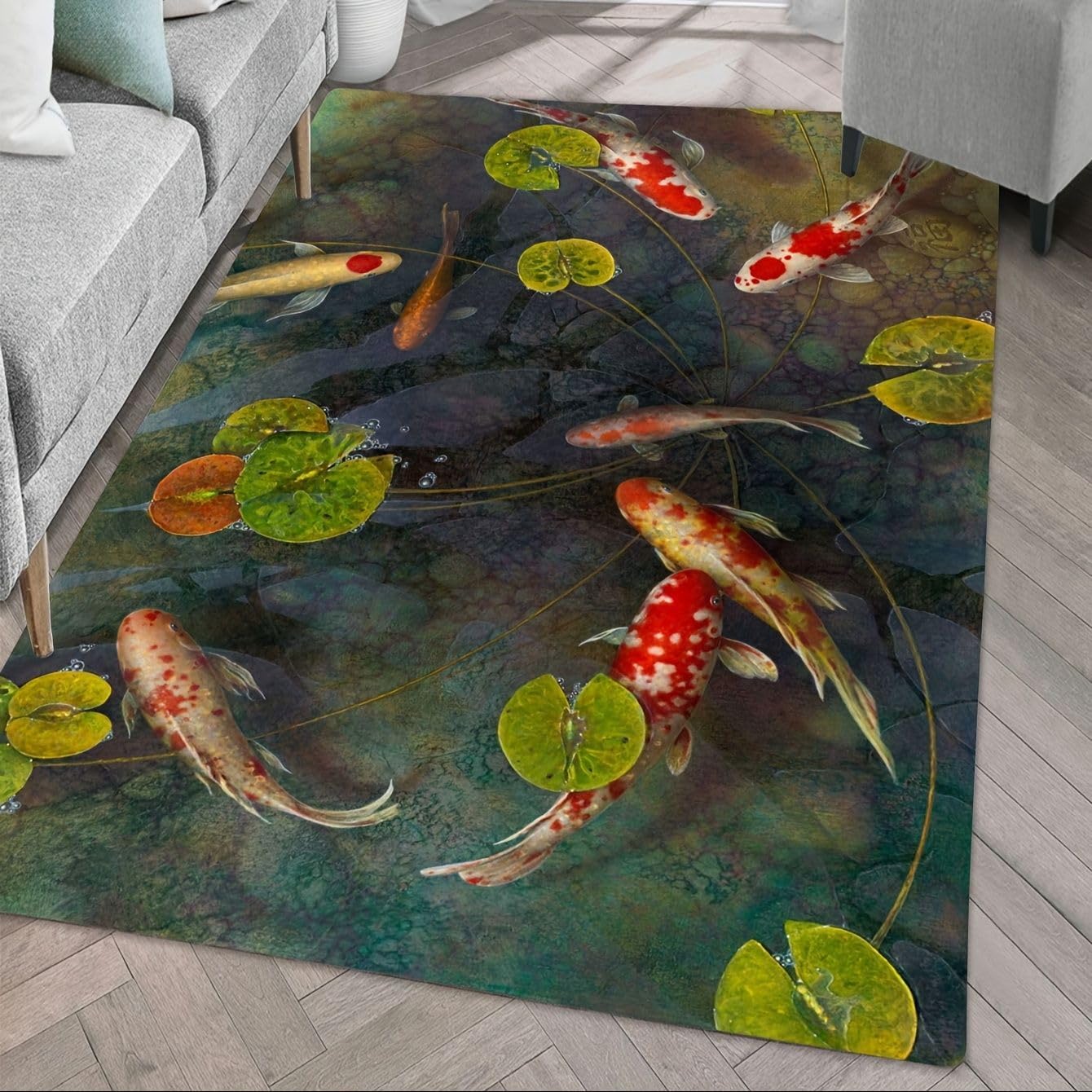鯉カーペット 50×80cm 魚カーペット 池カーペット ラグ 玄関マット Amazon | [Rebirth]鯉カーペット 120×160cm 魚カーペット 池