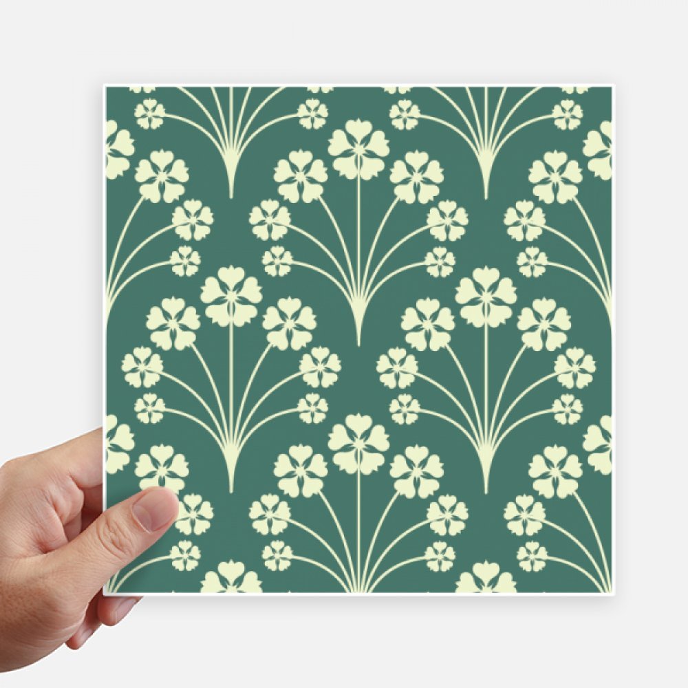 Sticker blanc étoile verte fleur pour masquer les rayures de valise