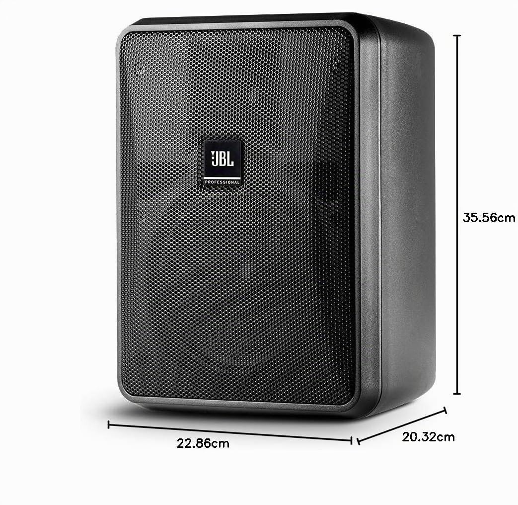 JBL Professional Control 25-1L Kompakter 8-Ohm Indoor/Outdoor Hintergrund-/Vordergrundlautsprecher, schwarz, paarweise verkauft