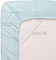 Vista 4 de Juego de sábanas de 4 piezas para camas individuales de 1500 hilos de microfibra de cepillado fino con bolsillo profundo - 1 funda de almohada