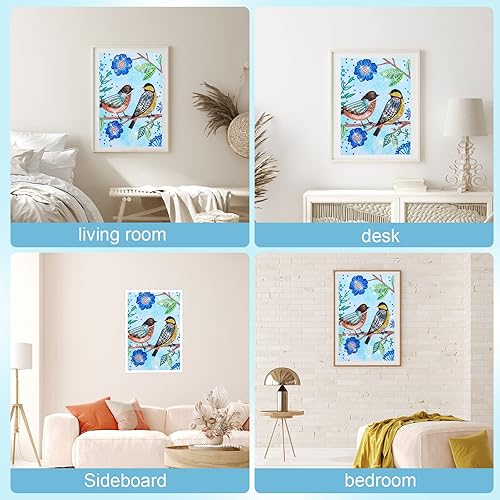 Miniatura 6 de Aifieego Blue Bird - Kit de pintura de diamante 5D para adultos, principiantes, mujeres y niños, mini puntos dimond fáciles de pintar por números,