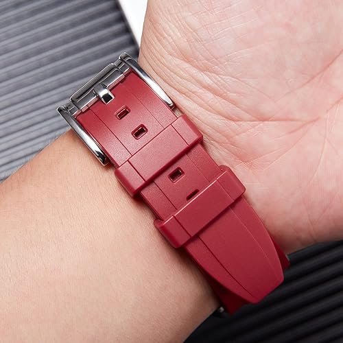 Miniatura 6 de BINLUN Correas de reloj de silicona de liberación rápida, correas de reloj de goma de repuesto de 0.709 in, 0.748 in, 0.787 in, 0.827 in, 0.866 in,