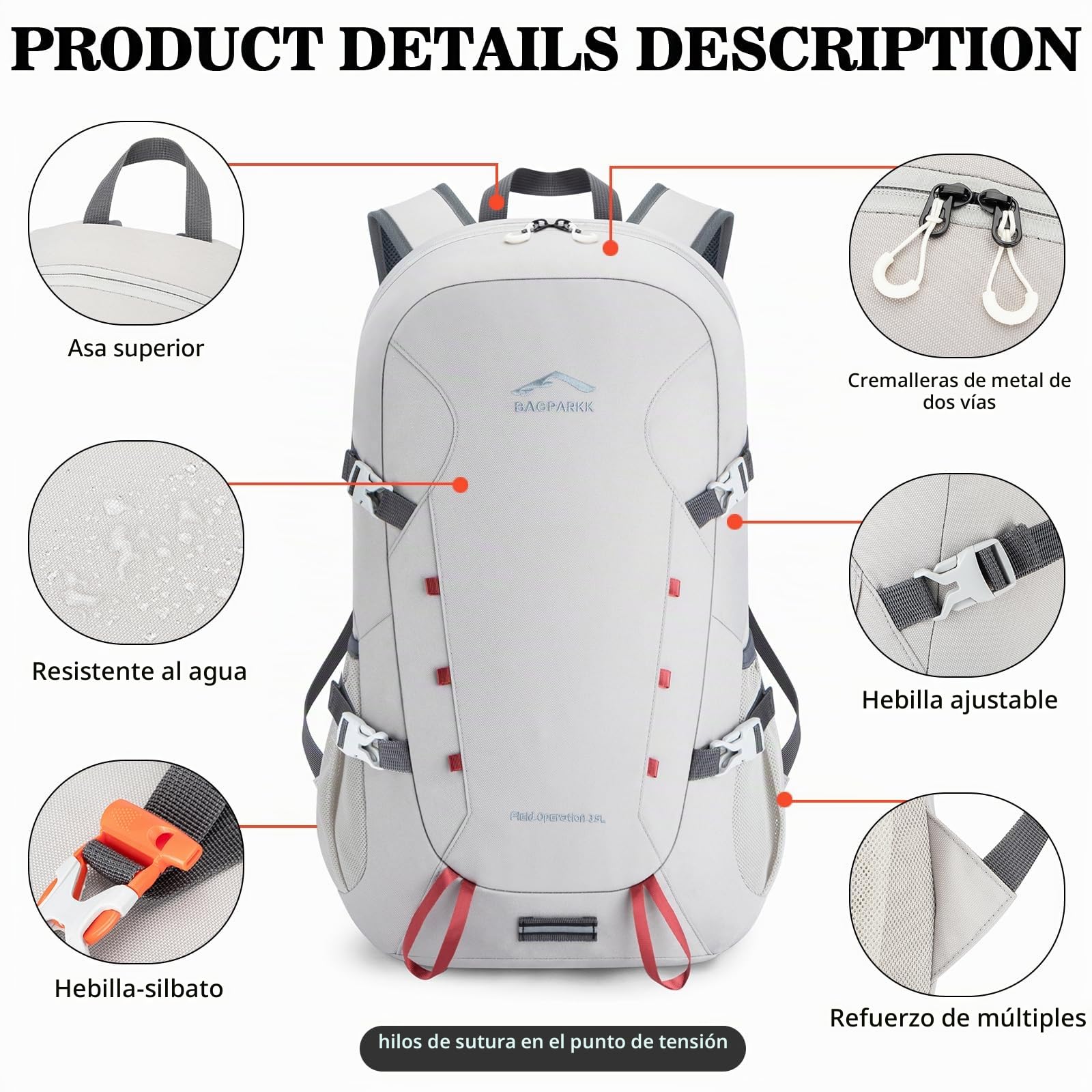 BAGPARKK 066# Travel Backpack 066# Mochila de viaje Unisex adulto (Pack de 1)