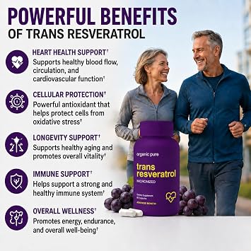 Advanced Bionetix 2X Potency Micronized Trans Resveratrol Supplement. 1200mg per 2 Capsules. High Absorption Antioxidant Formula. Promotes Anti Aging, Cognitive Support & Heart Health