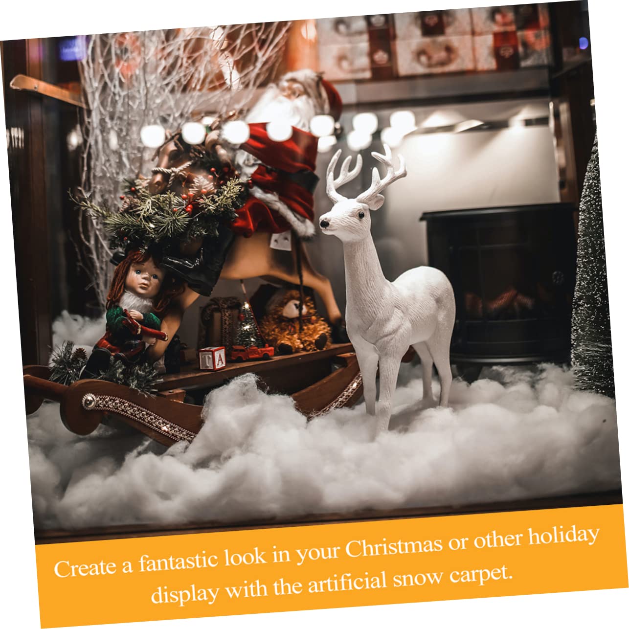 MAGICLULU 2 Stück Schneedecke Kunstschnee Dekoration Schneeflocken Dekorationen Weihnachtsdorf Zubehör Weihnachtsbrille Schneeflocken Pailletten Weihnachtsdekoration Schnee