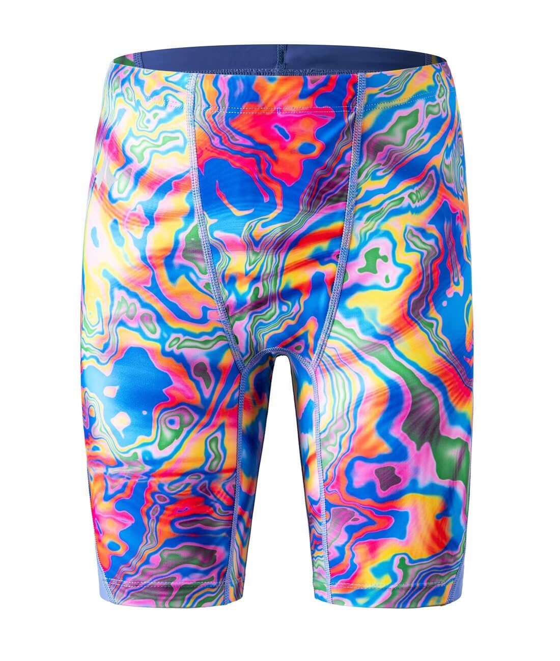 Jungen Jammer Badehose Schnelltrocknend Schwimmhose für Kinder Kompression Badeanzug (Lila/Kurve, M)