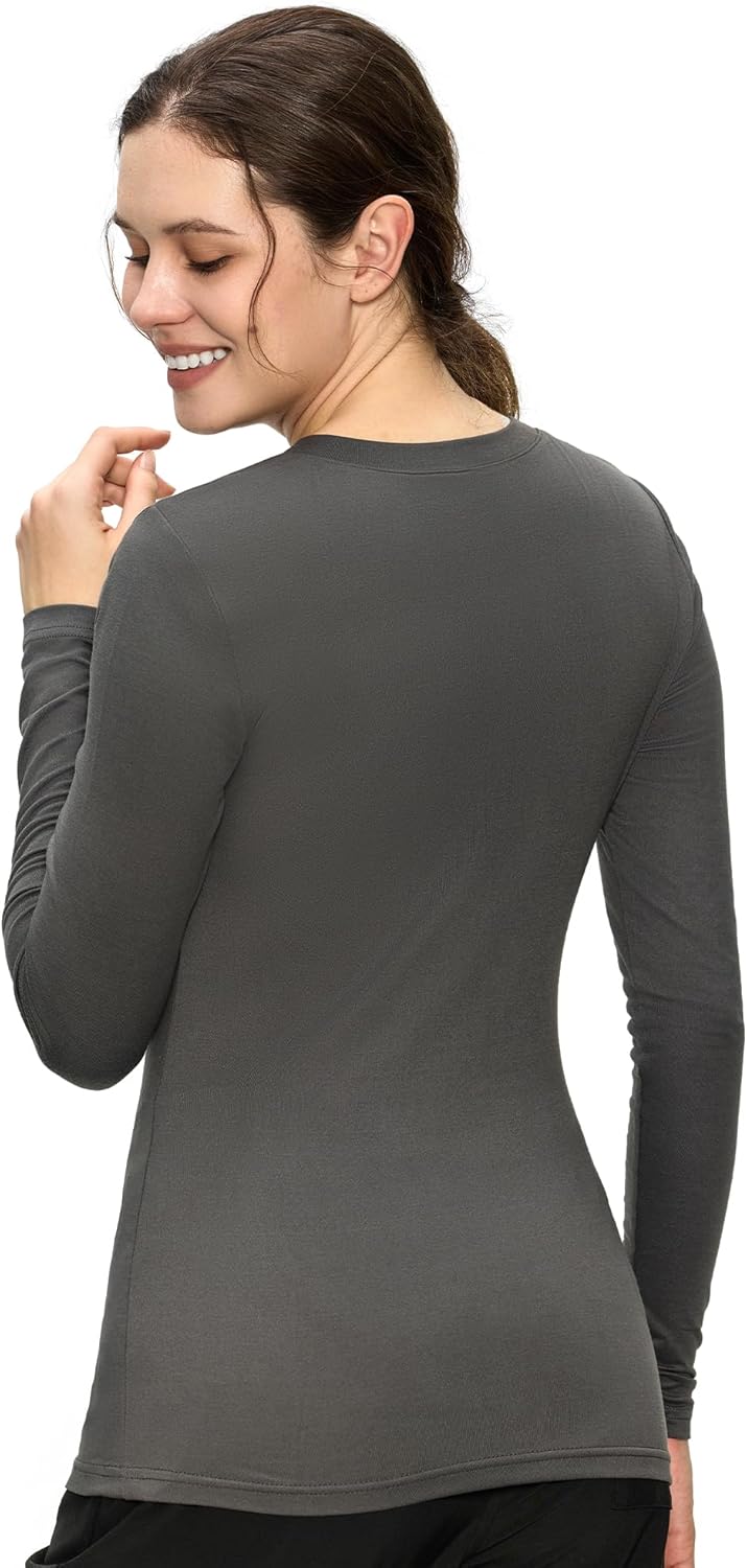 COZYFIT Women’s Underscrub Tee Comfort V-Neck Long Sleeve Undershirt with Soft & Easy Care Fabric - Image 5