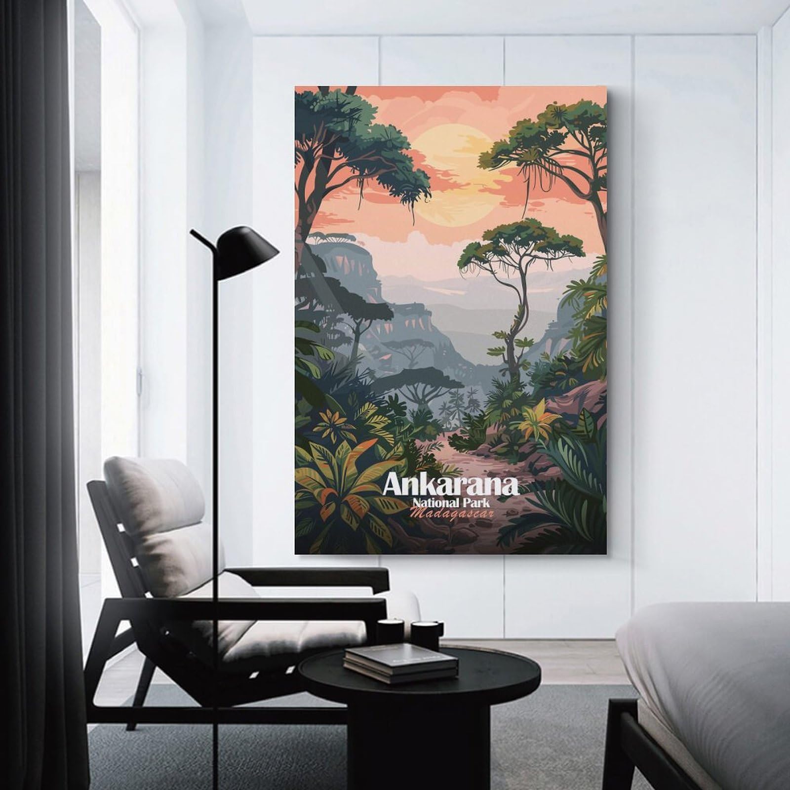 Junmoney Ankarana National Park Madagascar Illustration Decorative Canvas Print 12x18inch(30x45cm), for Flats, Guest Rooms Or Compact Rooms, Home Artwork for Modern Interiors