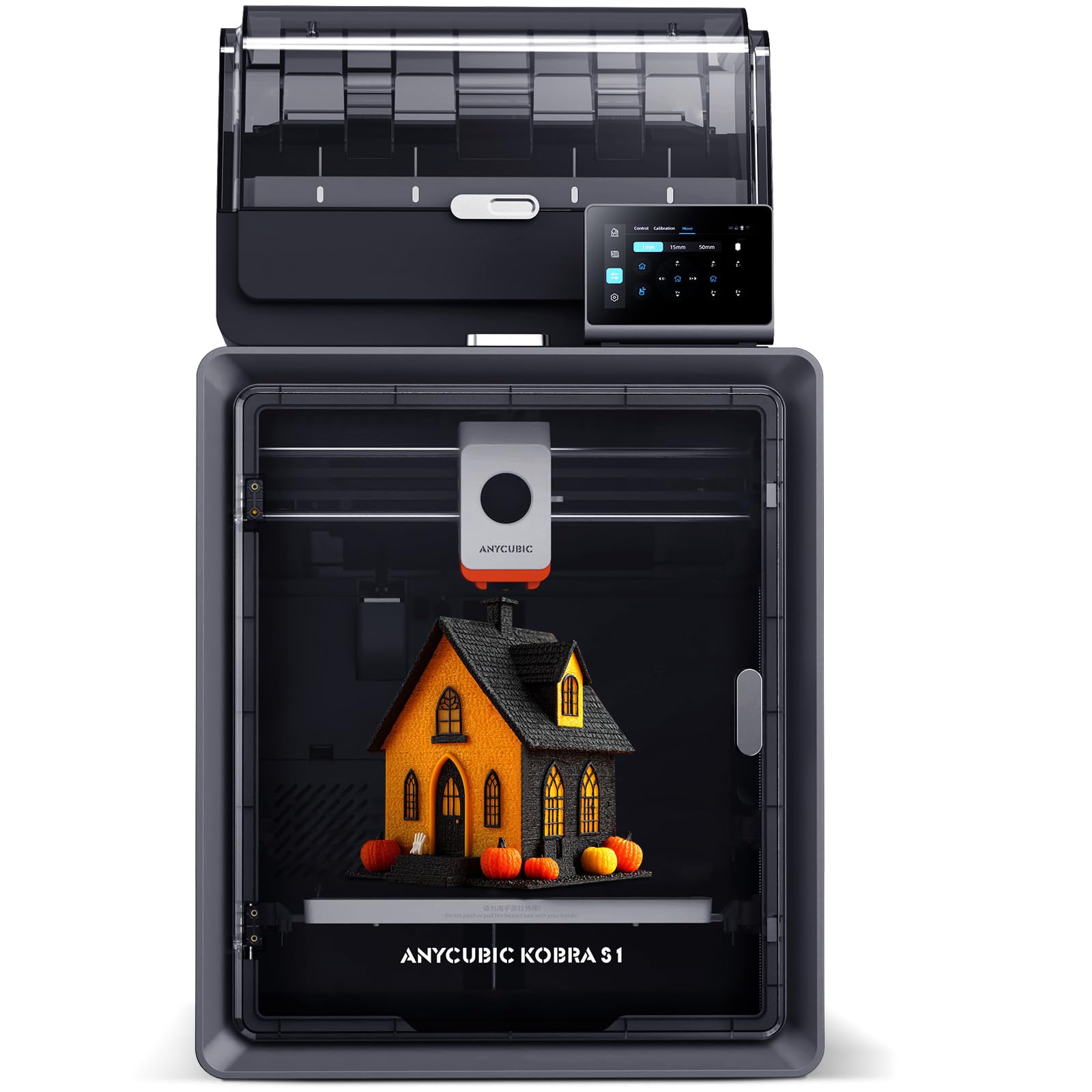 Anycubic Kobra S1 Combo 3D-Drucker Mehrfarbig, 600mm/s Hochgeschwindigkeitsdruck, Trocknen beim Drucken, Vollständig Geschlossene CoreXY-Struktur, Druckgröße 250 x 250 x 250 mm