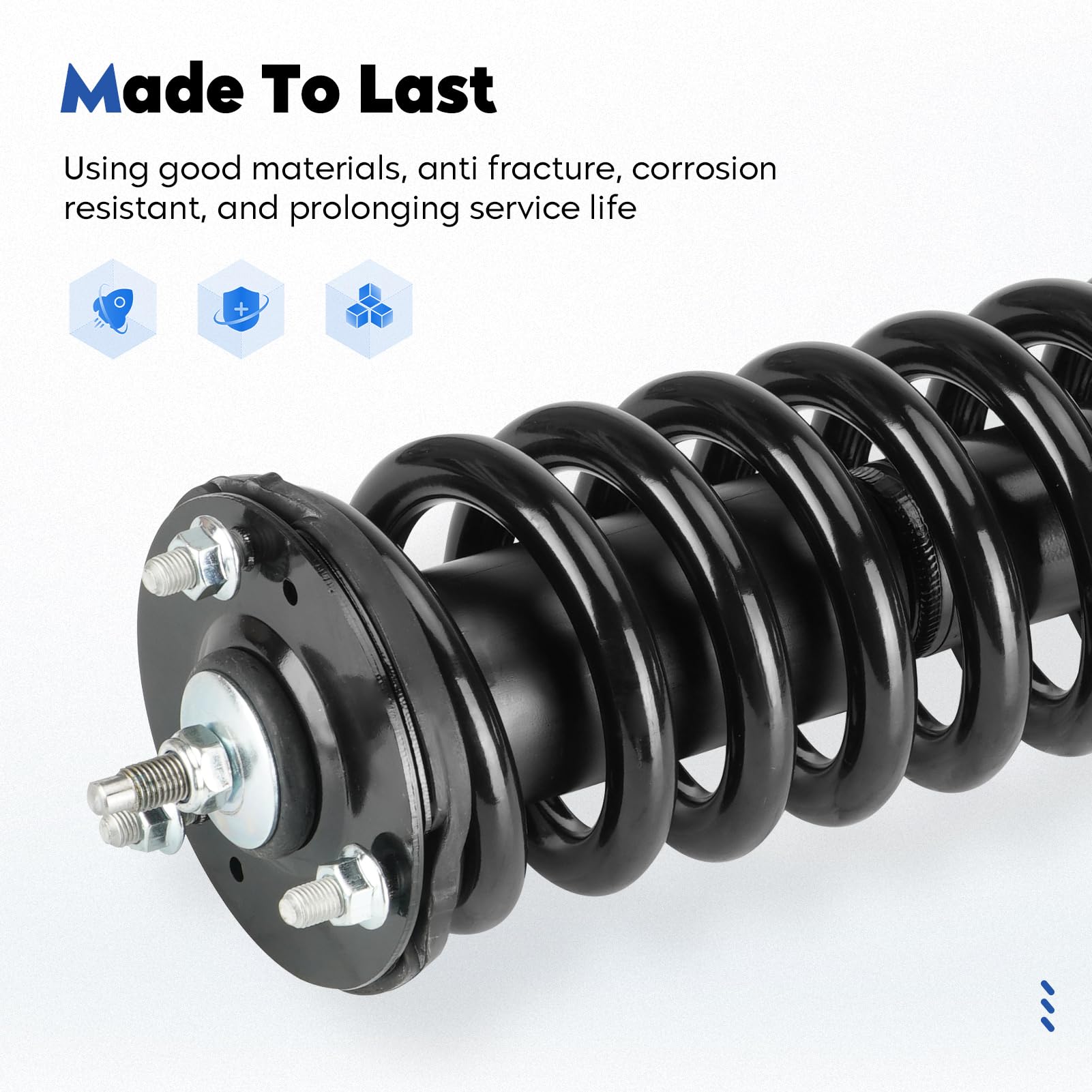 Front Complete Strut Assembly With Coil Spring For 2000-2006 Toyota Tundra - Set Of 2, Replaces 171347L & 171347R 6 thumbnail image