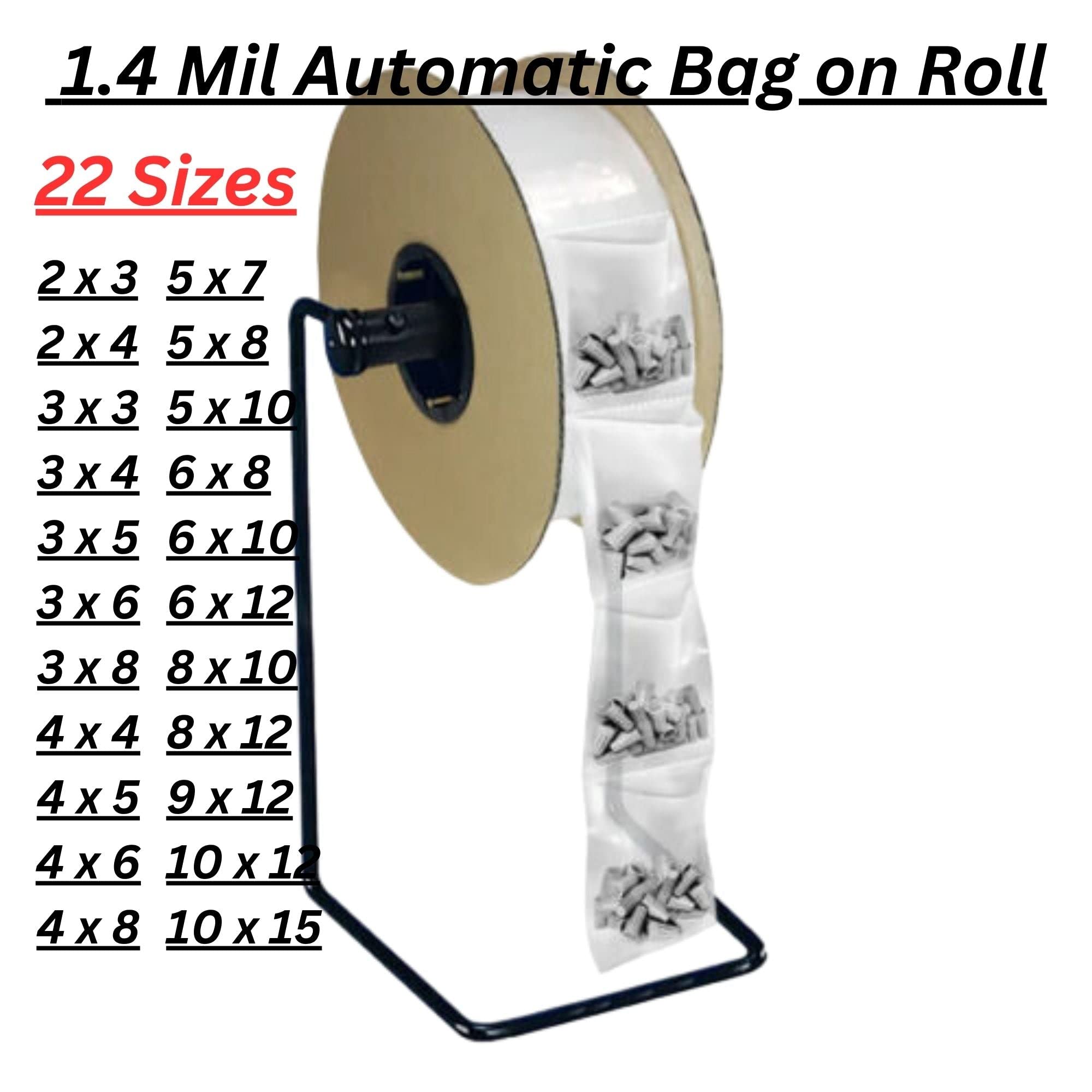 Amazon.com: Plastic Standard Auto Fill Poly Bags on a 1 Roll -1.4