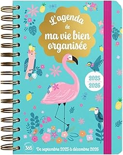 Agenda de ma vie bien organisée 2025-2026, 16 mois, grand format