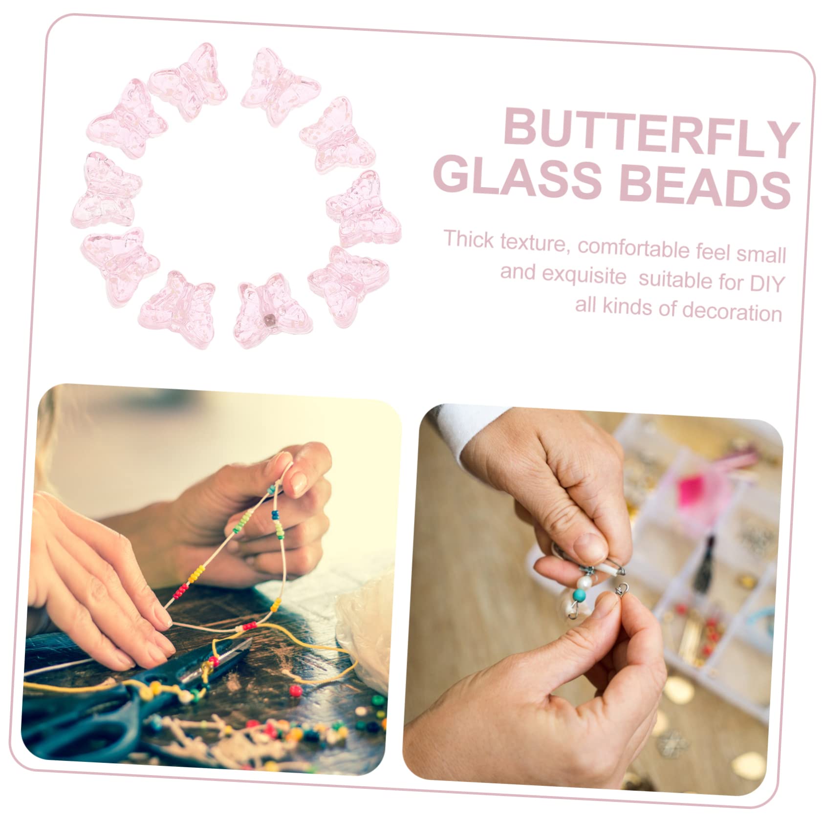 NUOBESTY 50piezas Abalorios Espaciadores Luminiscentes Para Manualidades Diseño De Brillante Perfectos Para Joyería y De Cumpleaños
