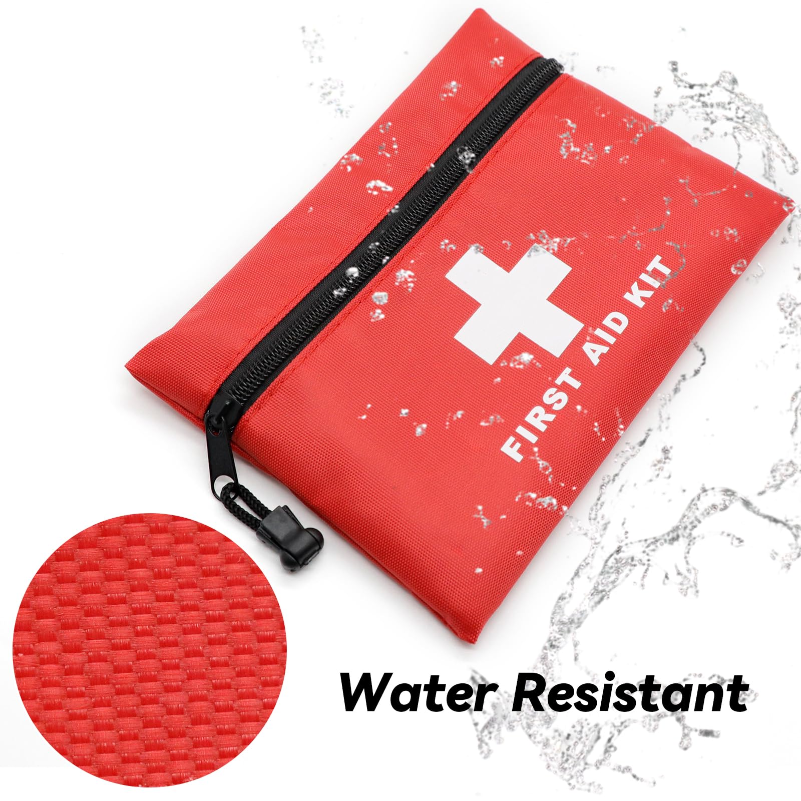 Faylapa Erste-Hilfe-Tasche für Zuhause, leere Reiseutensilien, medizinische Tasche für Reisen, Büro, Fahrzeug, Camping, Outdoor (1 Stück 24 x 18 x 8 cm + 6 Stück 20 x 14 cm, nur Tasche)