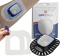 Vista 10 de Omnipod Grip Shield con anillo cómodo. Diseñado por Deck My Diabetes. Aplicación reutilizable y flexible con una sola mano