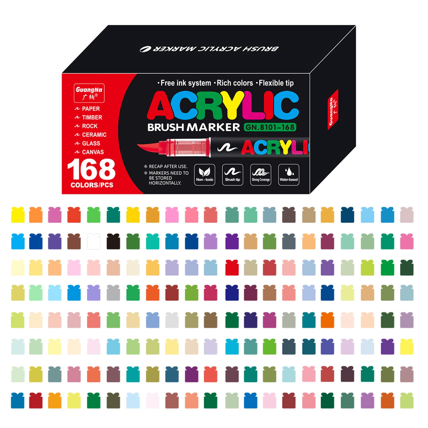 Amazon | YOUQIWJ アクリルペイントマーカー 168色 アクリルマーカー