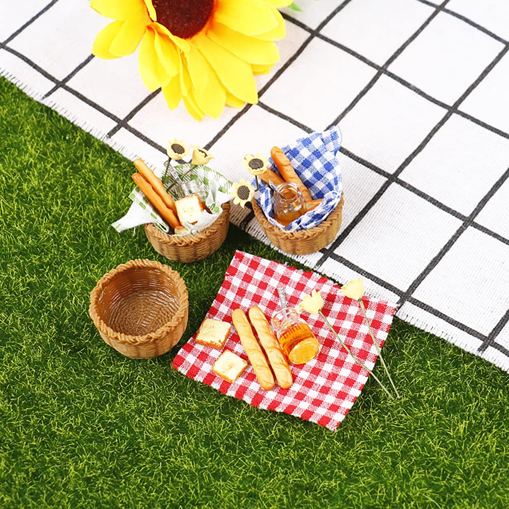 Amazon.co.jp: ミニチュアパンバスケット3点セット ミニピクニック