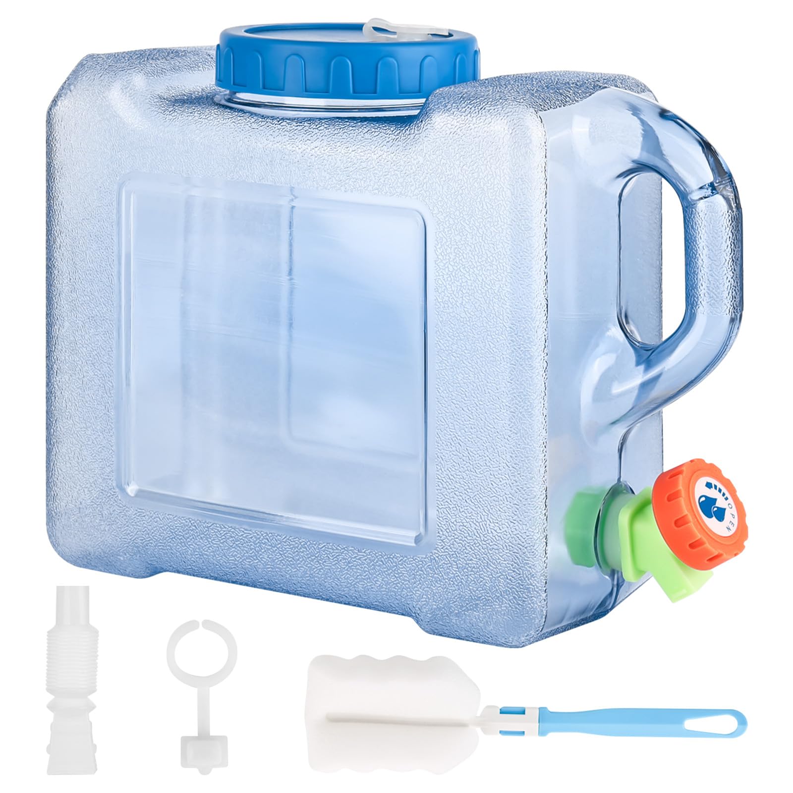 XCRPRT 5L Camping Water Canister, Water Container with Tap, Plastic Water Canister, Portable Drinking Water Canister, Water Tank Camping with Handles, Water Tank for Hiking, Camping, Picnic, Caravan
