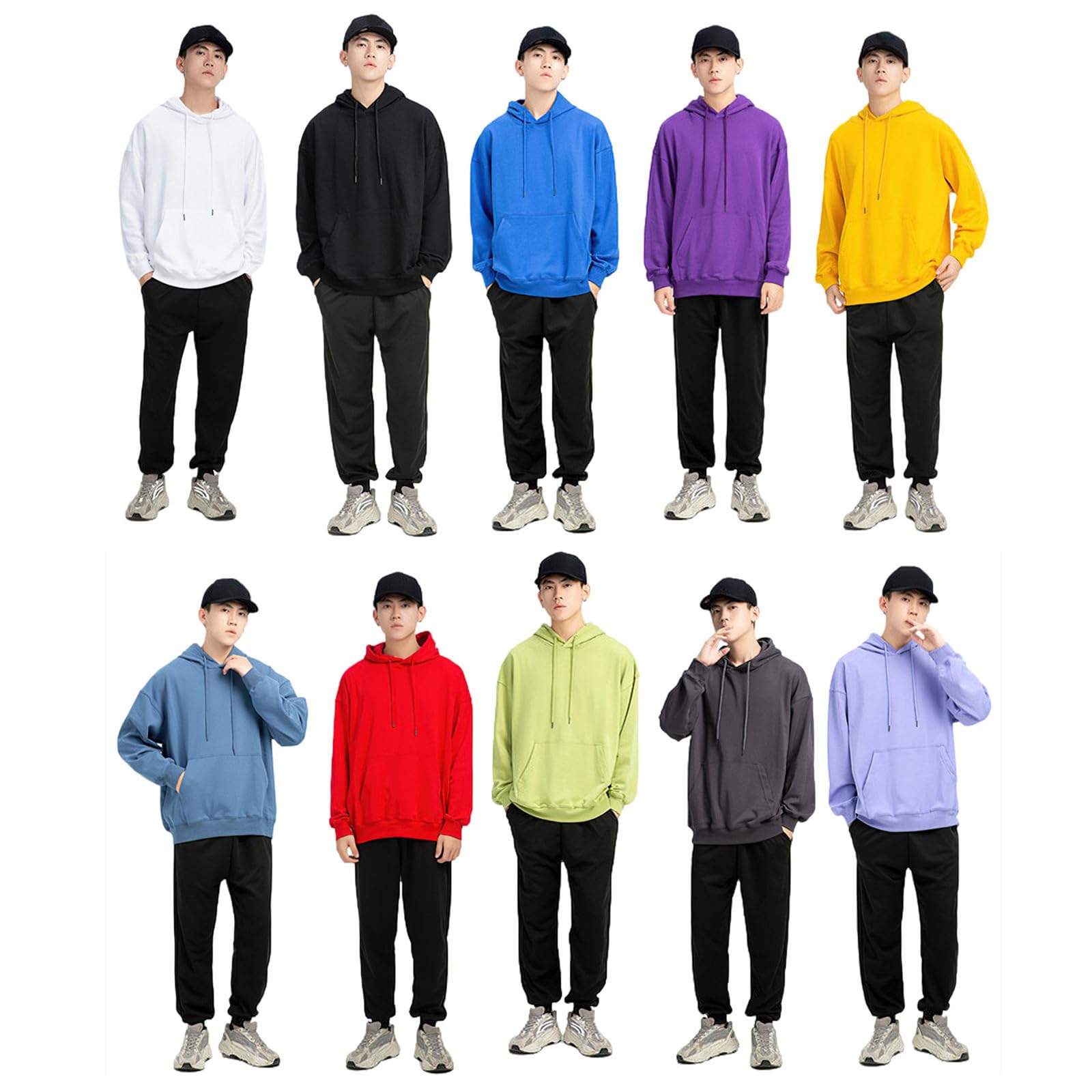 Unisex Hombre Mujer Terciopelo Forrado Algodón Hoodies Casual Sudaderas con Capucha Pullover Lisa