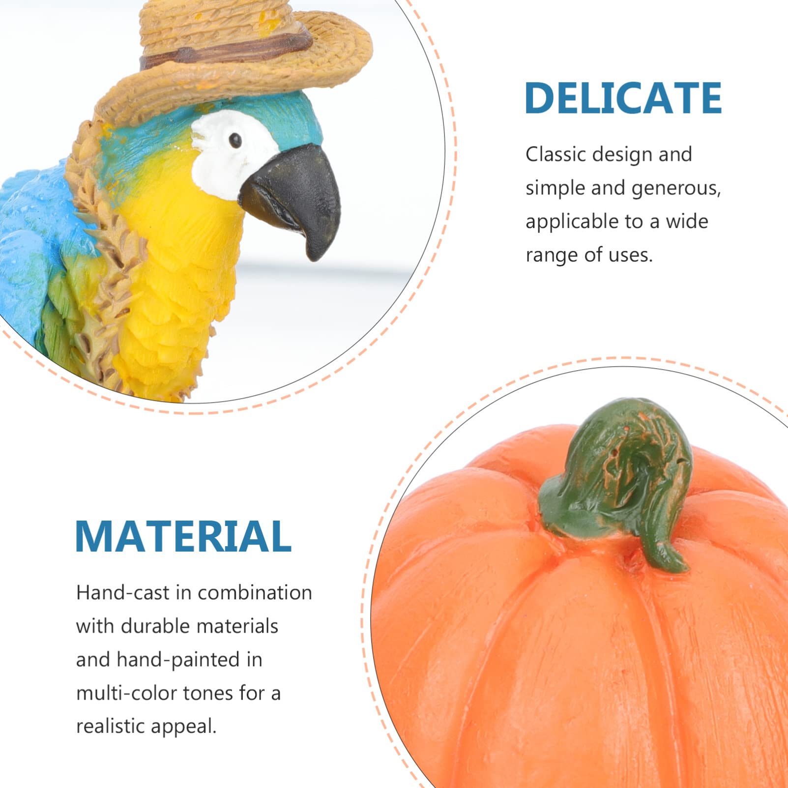 BESPORTBLE 5sätze Resin Und Kürbis Statue Für Garten-Dekoration Lebensechte Herbst-Dekoration Für Thanksgiving Für Innen Und Außenbereich