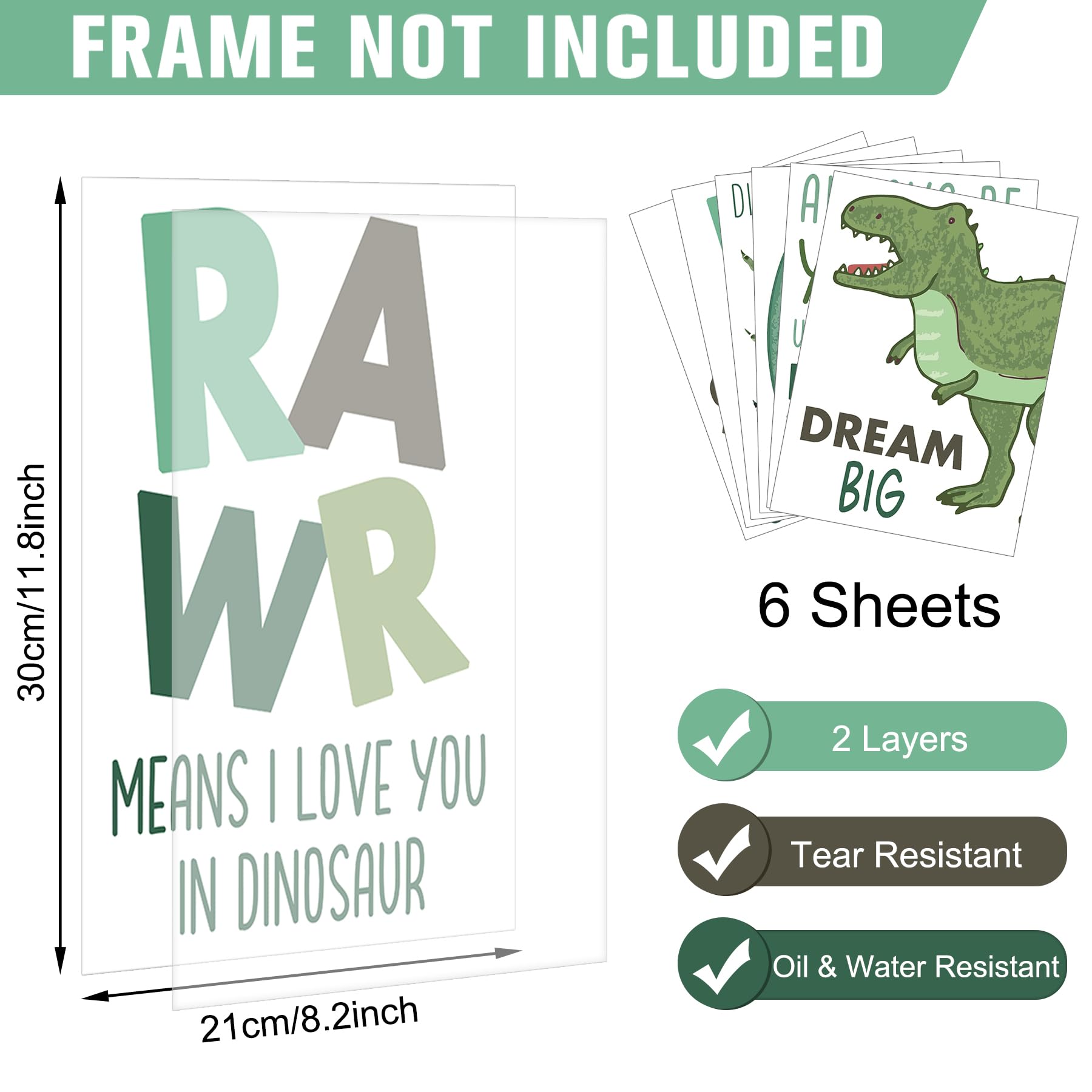 a4 Dinosaur Canvas Wall Art Print - Image 2
